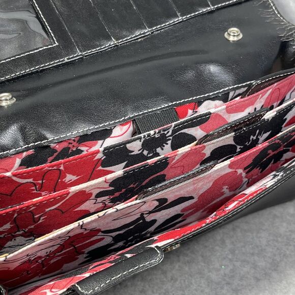 Mary Kay Consultant Travel Wallet Organizer Black Floral 3 pc Crossbody Passport - Picture 7 of 16
